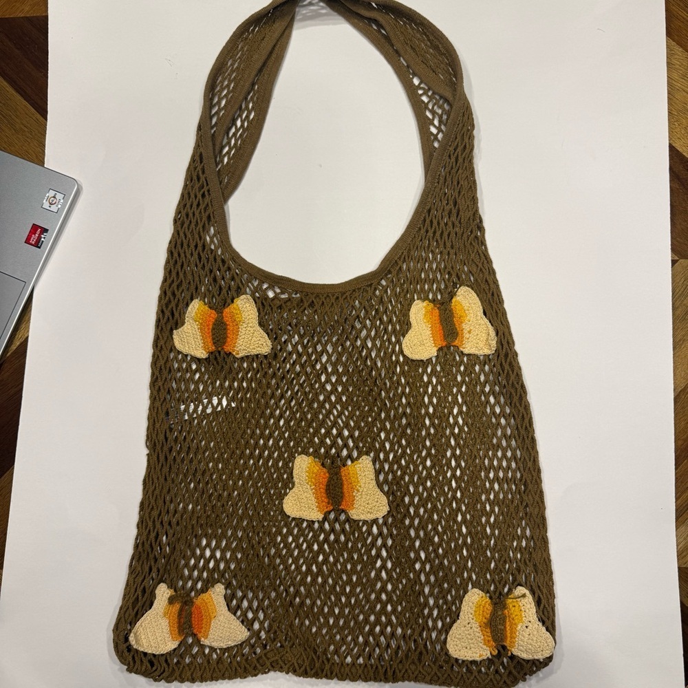 Urban Outfitters Brown Tote with Butterfly Details